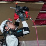 積水ハウス、AI搭載天井施工ロボのデモ実施
